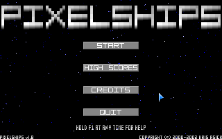 PixelShips Title Screen